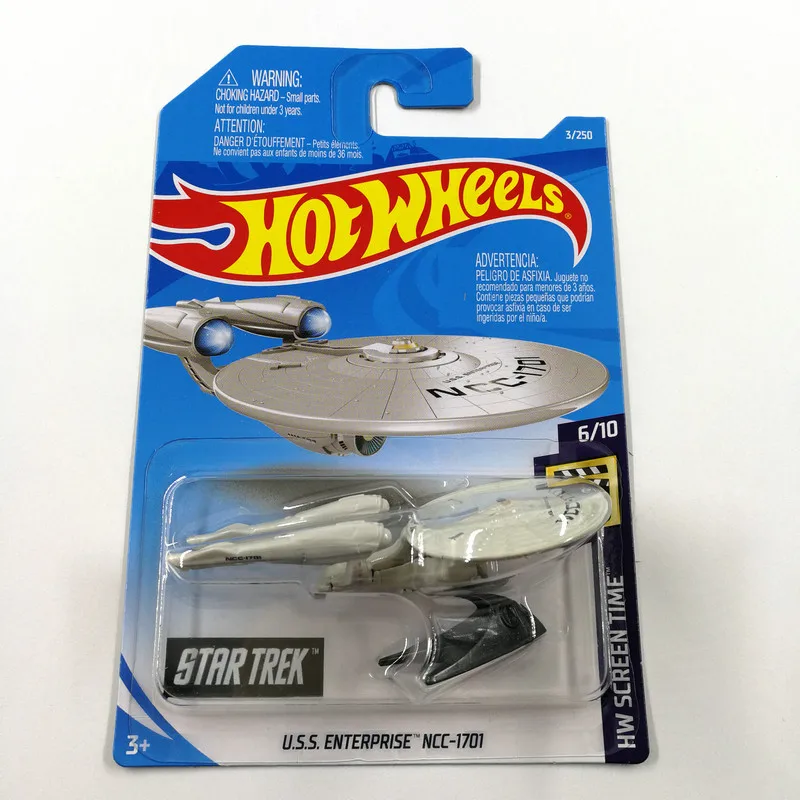 2024-4  Hot Wheels Cars U.S.S. ENTERPRISE NCC-1701  1/64 Metal Diecast Model Collection Toy Vehicles