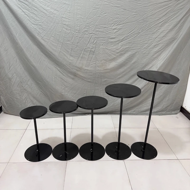 5PCS Dessert Table Outdoor Flowers Rack Wedding Stage Layout Minimalist Round Stand Road Guide Welcome Area Props Decoration