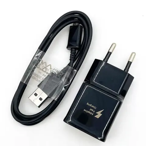 SAMSUNG A01 A02 S6 S7 Edge 15W Fast Charger Travel Wall Power Adapter 9V1.67A 1M USB Micro Cable For Galaxy C9 A10 M10 M02 A03
