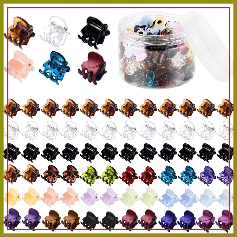 

72 Pcs Mini Hair Claw Clips, Non Slip Tiny Plastic Jaw Clips for Women and Girls