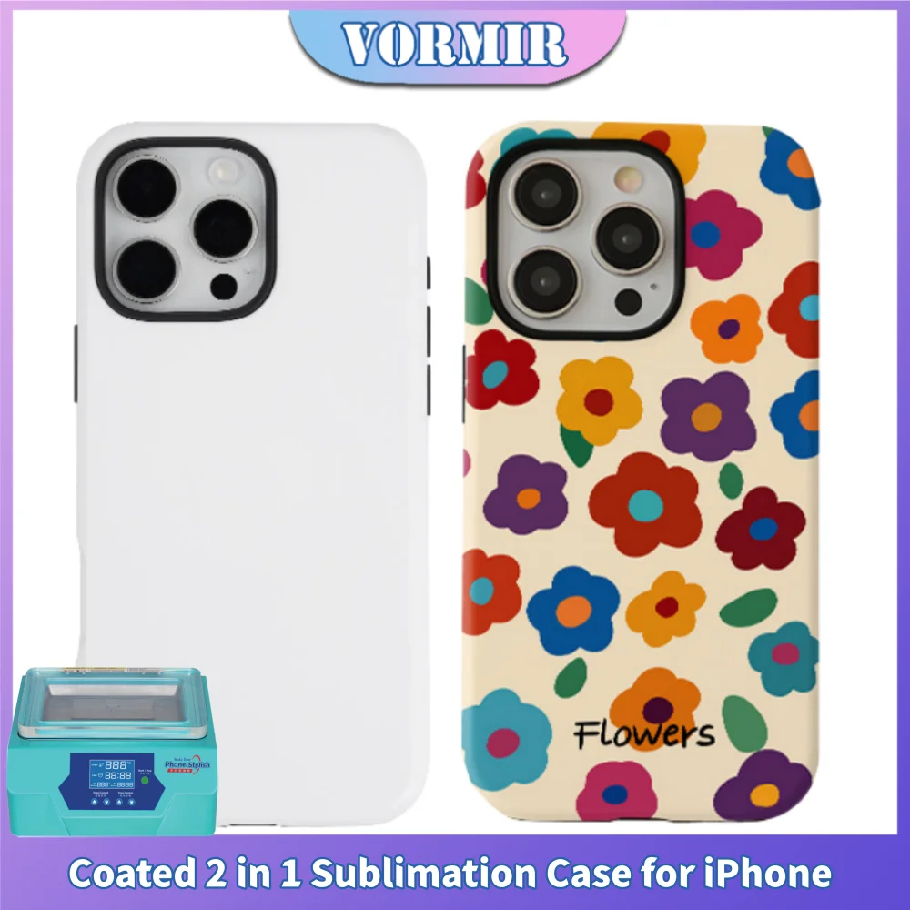 

VORMIR 20pcs Coating 2 in 1 3D Sublimation Phone Case for iPhone 17 16 15 14 13 Pro Max Plus Mini Heat Press Photo Print Covers