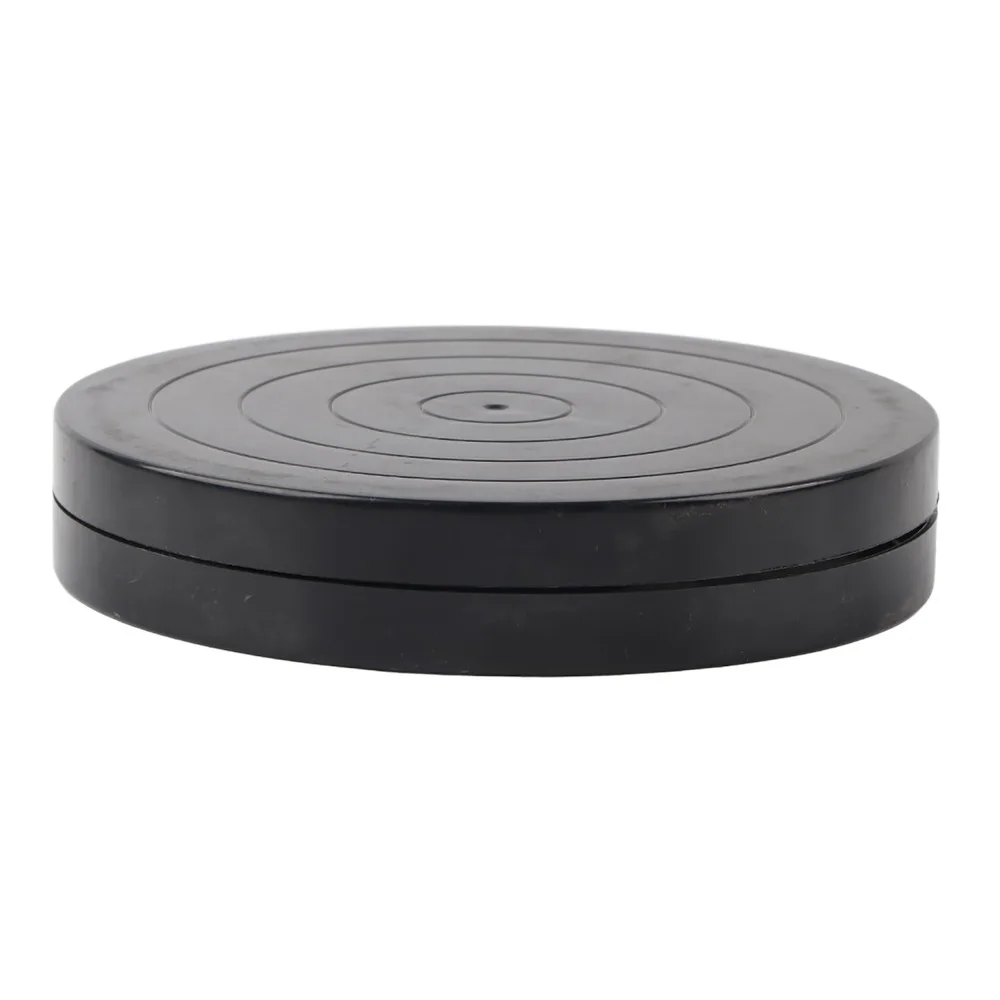 Plastic Clay Turntable 4.52×1.35 inches Black Pottery Turntable Double Side 7×1.35 inches Craft Turntable Clay Craft