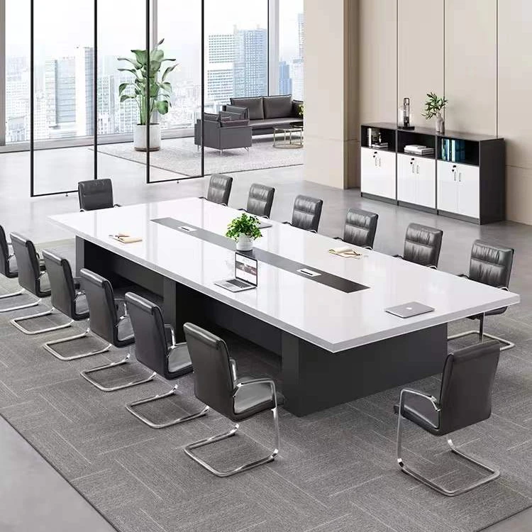 High-End Big Size 20 Person Moderne Houten Conferentievergadertafel Voor De Overheid