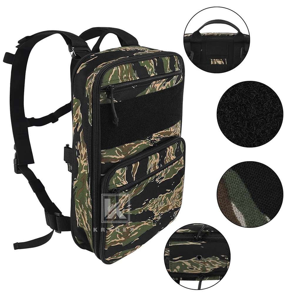 Imagem -05 - Krydex-tactical Flatpack d3 Mochila Expansível Assaulter Pack Transportador de Hidratação Viagem Caça Caminhadas Bolsas 23l 500d