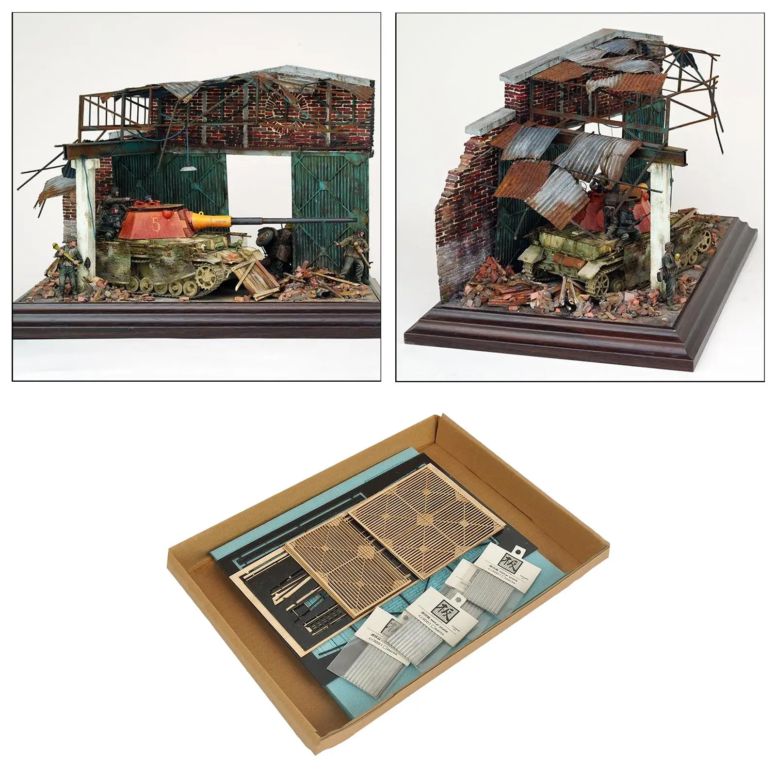 1:35 DIY Dioramas Building Model Kits,Architecture Ruins House Scene Layout