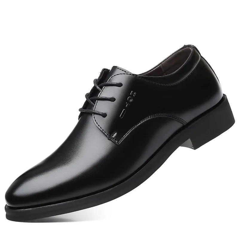 man black dress shoes leather casual business official shoes for man derby brown man suit shoes soulier homme de mariage