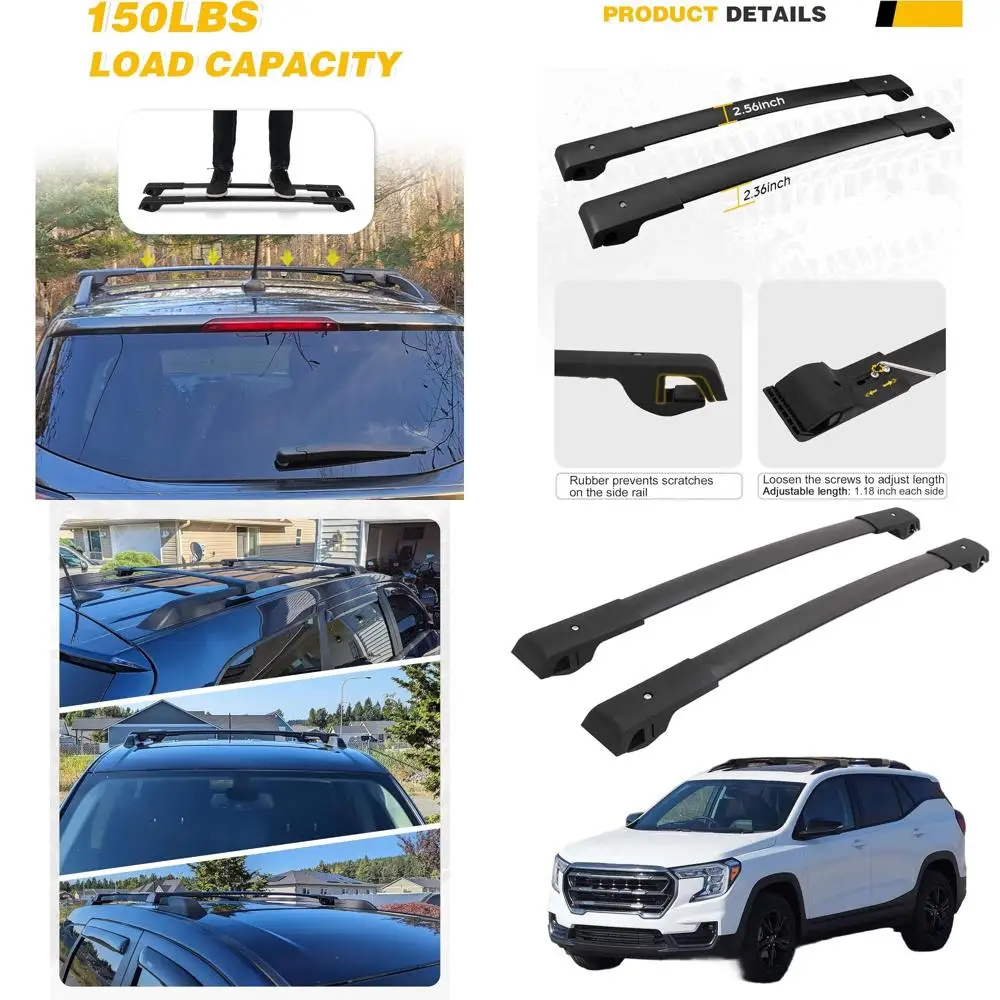 

Universal Roof Rack Crossbars for GMC Terrain 2018-2024 with Side Rails, Cargo Carrier Attachment
