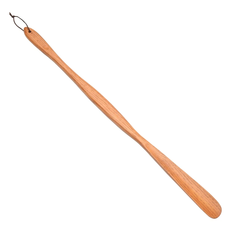 Long Shoehorn That Does Not Bend the Waist Wooden Shoehorn Long 75cm Wood Fashionable Wood Grain