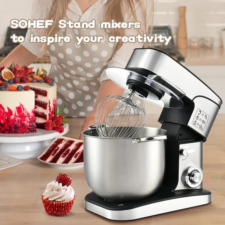 Customizable Kitchen Appliance Food Processor Mixer 12 SpeedsStainless Steel Cake Dough 16L Food Stand Mixer