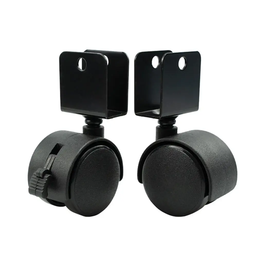 New with Brake Swivel Casters Plastic Replacement Wheel Caster Furniture Hardware 40mm Roller Wheels Office Chair Sofa