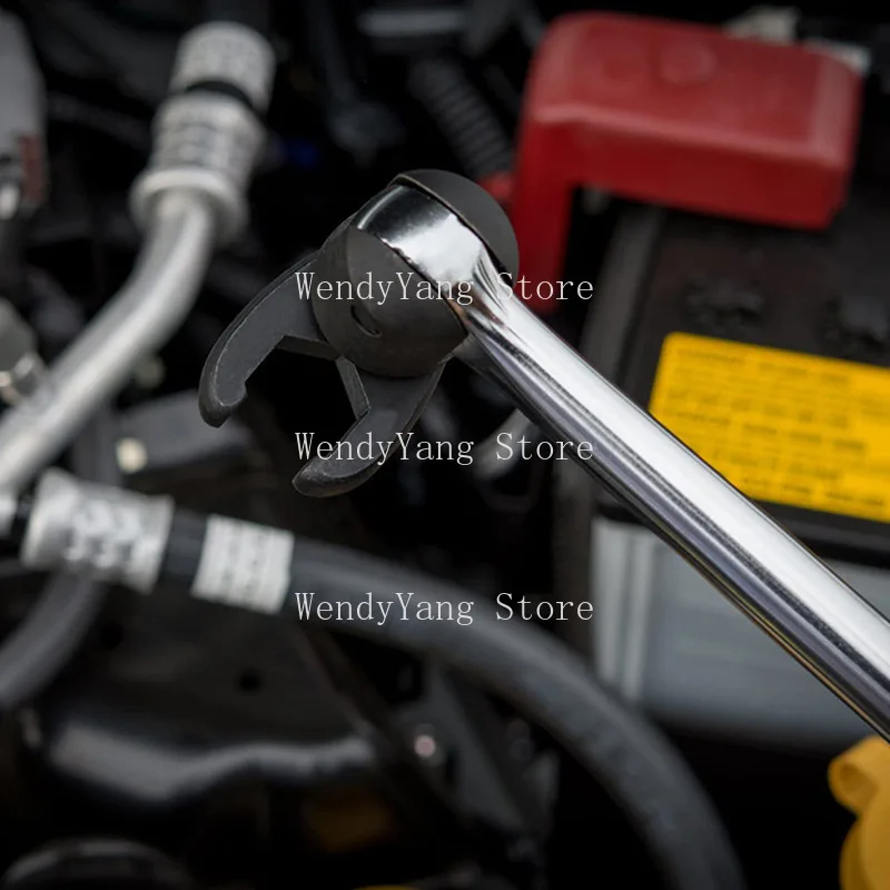 15 Piece Set Of Multifunctional Oil Pipe Wrench, Open End Wrench Head, U-Shaped Joint, 8-24mm Narrow Space Special Tool