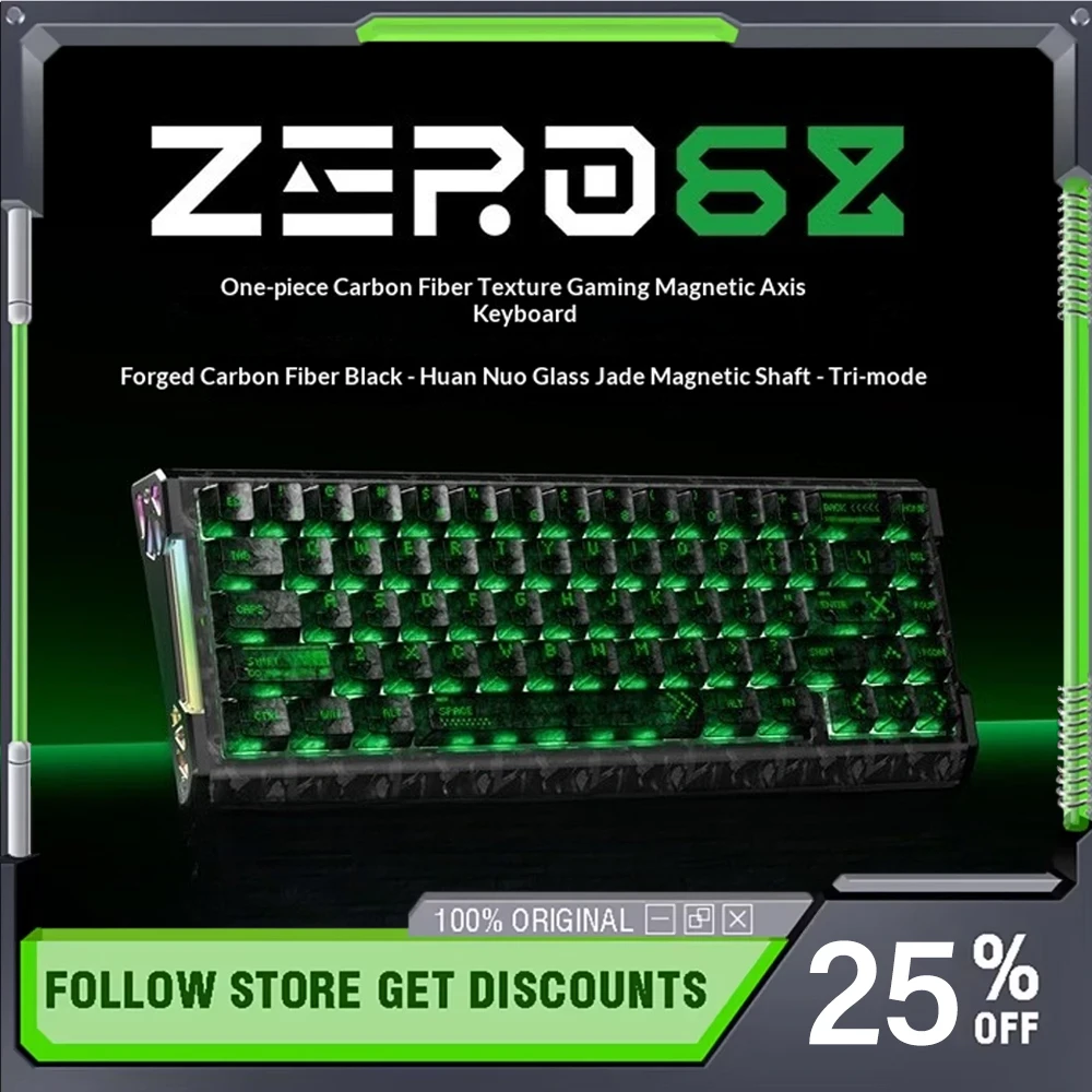 

Xinmeng ZERO68 Wired/Wireless Magnetic Axis Mechanical Keyboard CNC HIFI High Performance RGB Hot-swappable E-sports Keyboard