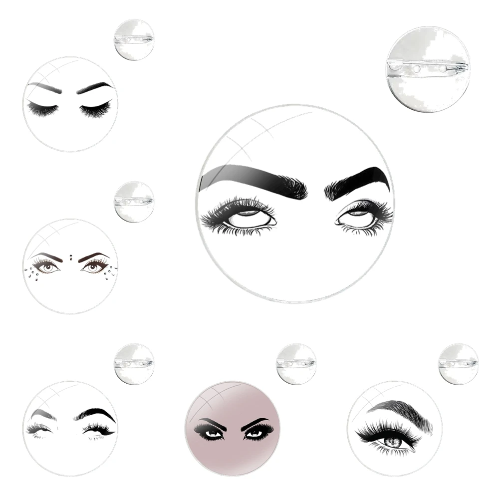 Eyelash And Eyebrow Drawing Badge Brooch Pin Accessories For Clothes Backpack Decoration gift