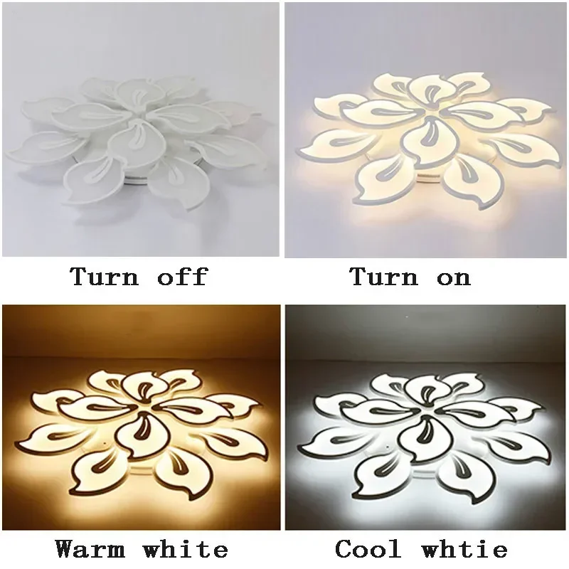 

Modern Led Large Ceiling Lights For Living Room Bedroom Dining Room Fixtures White Finished Acrylic Ceiling Lamp Led Lutres