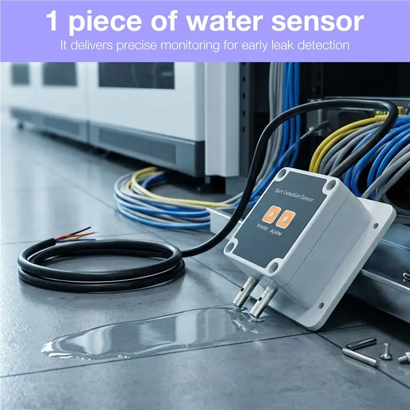 ABKW-Water Leakage Detector Detection Alarm Sensor Relay Output(NO NC) For Power Distribution Room DC 12V Normal Open Close