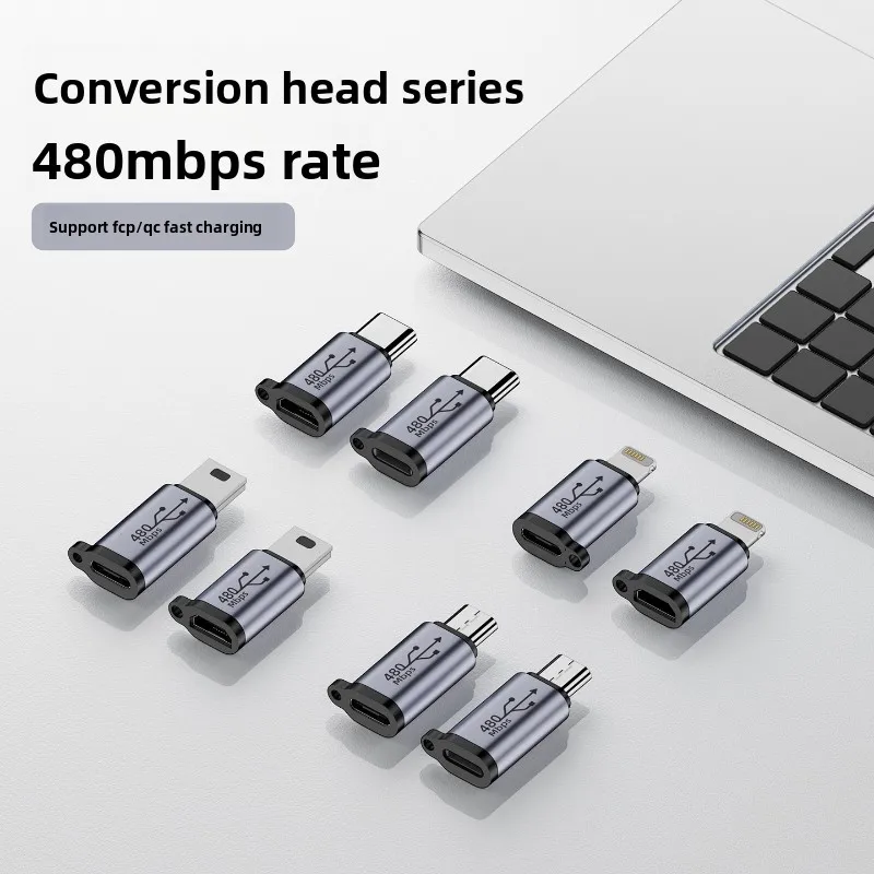 USB to Mini USB Adapter V3 to Type-C Charging Cable Adapter T-Port Micro Adapter