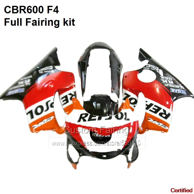 

Injection Red Fairings For HONDA CBR600 F4 99 00 1999 2000 Fairing Kit ( Sitcker )10