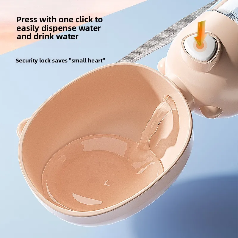

Portable Dog Water Bottle&Food Container-2-1 Travel Pet Feeder,Leak-Proof Outdoor Drinking Cup for Dogs,Puppy Walking Essential