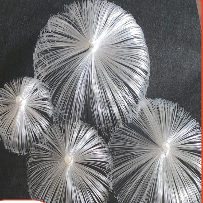 5Pcs Dandelion Jellyfish Fiber Optic Chandelier Christmas Solar Light Decoration Outdoor String Lights Fiber Optic Flower Lighti - view 3