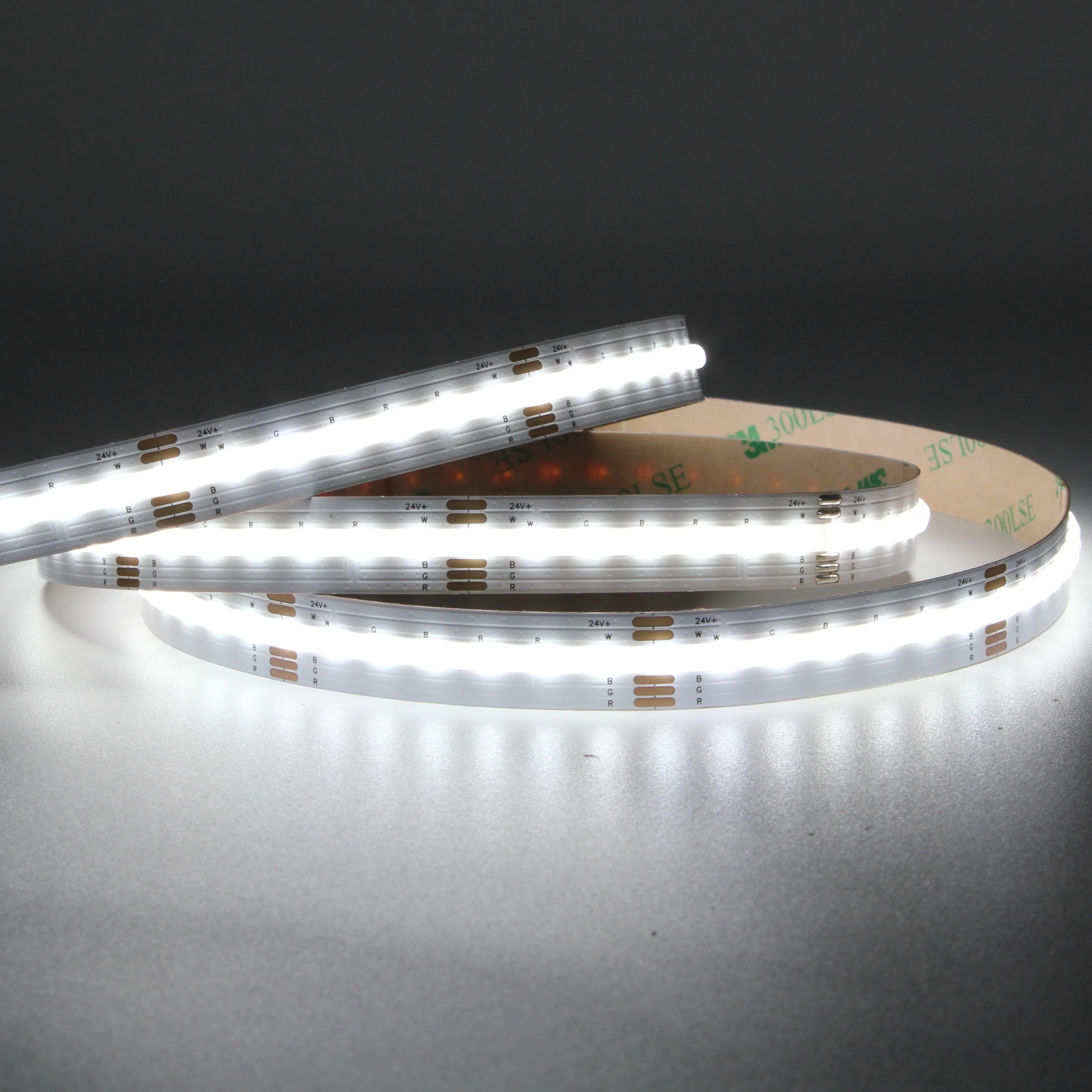 24V RGBW FCOB LED Flexible Strip Light, non-waterproof, 5Meter a roll / a lot, non-waterproof, IP20