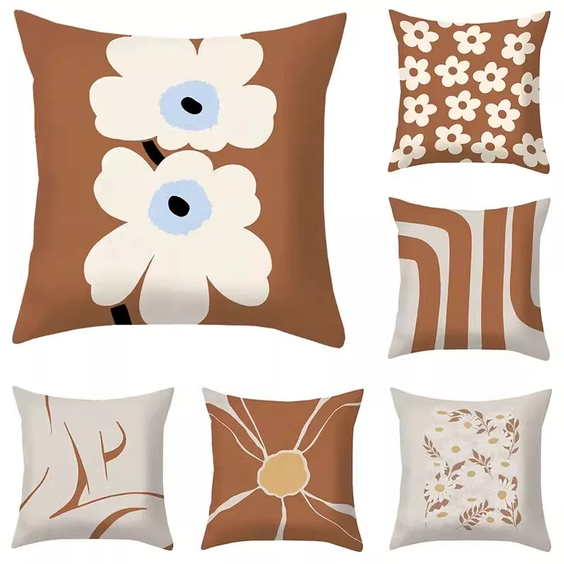 

Simple Flower Hug Pillowcase Dormitory Decoration Office Living Room Sofa Home Pillowcase