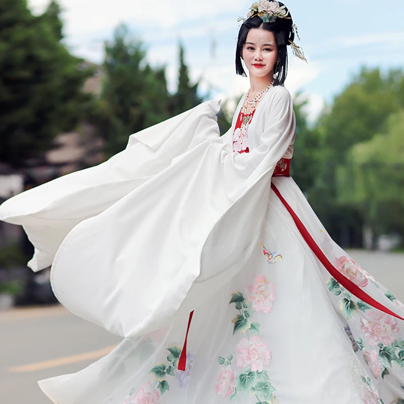

Женская одежда Hanfu, двенадцать цветочных духов, грязеотводство, медленный воротник, широкий свеч, внутренняя одежда, цветочная церемония заданий Dr