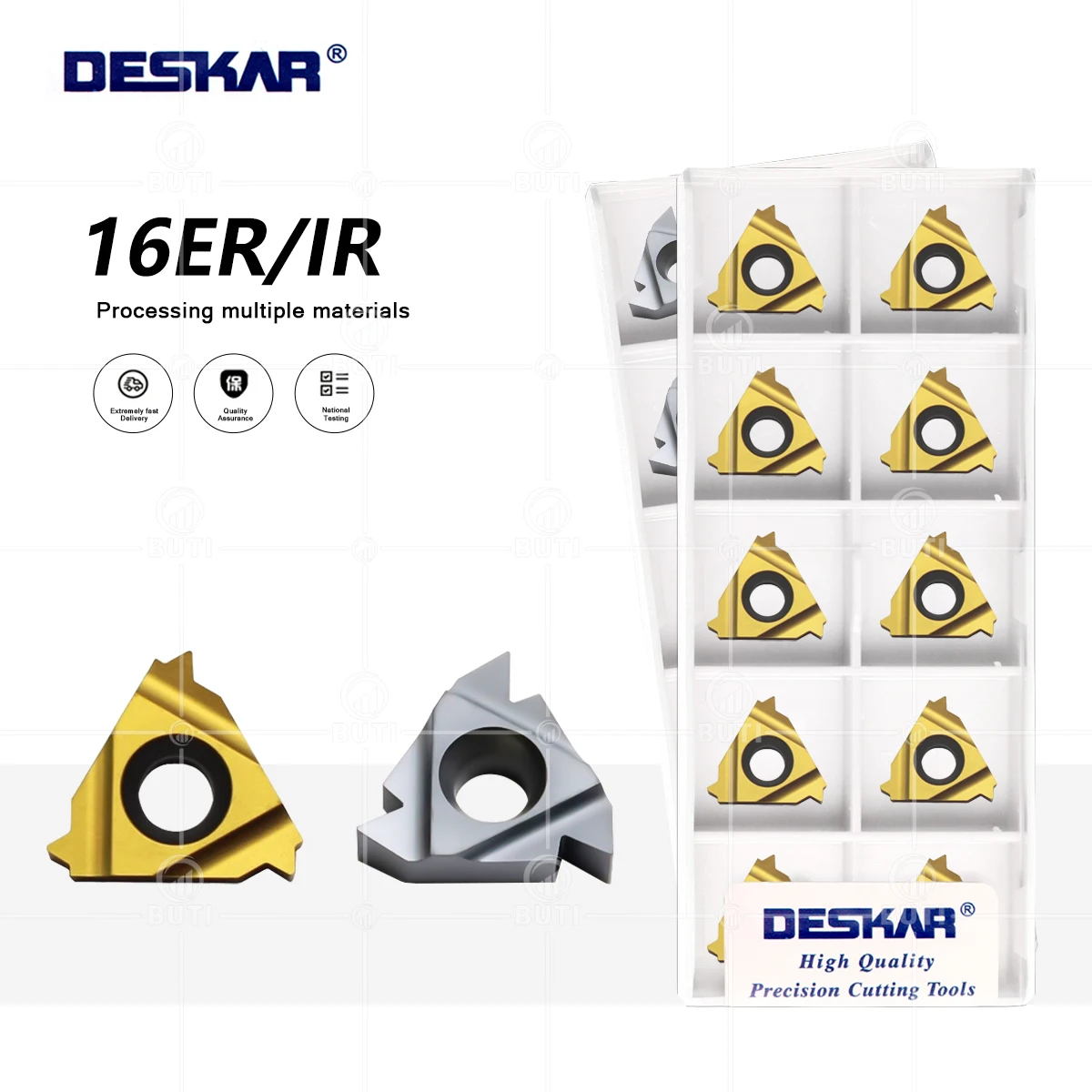

DESKAR 16ER 16IR 8NPT 11.5NPT 14NPT 18NPT LDA LDC CNC 100% Original Lathe Threading Carbide Inserts Turning Tools Cutting Part