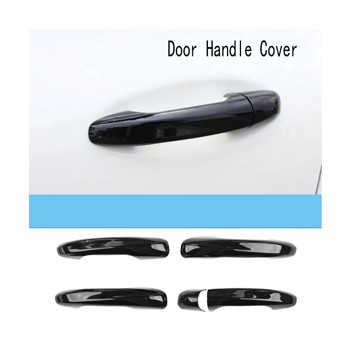 4Pcs Black Car Door Handle Cover Trim for Mercedes Benz a B C E GLA GLB GLC Class W247 2022