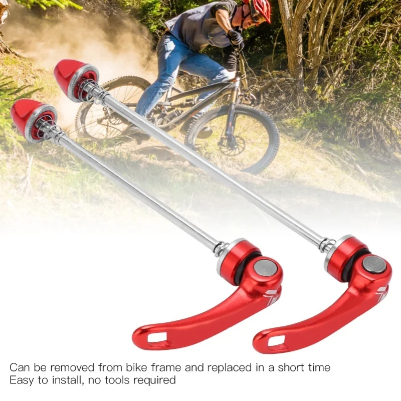 Bolany Bicycle Hub Quick Release Skewer Lever Aluminum Alloy 100mm Rear 135m M Rear PartsRed