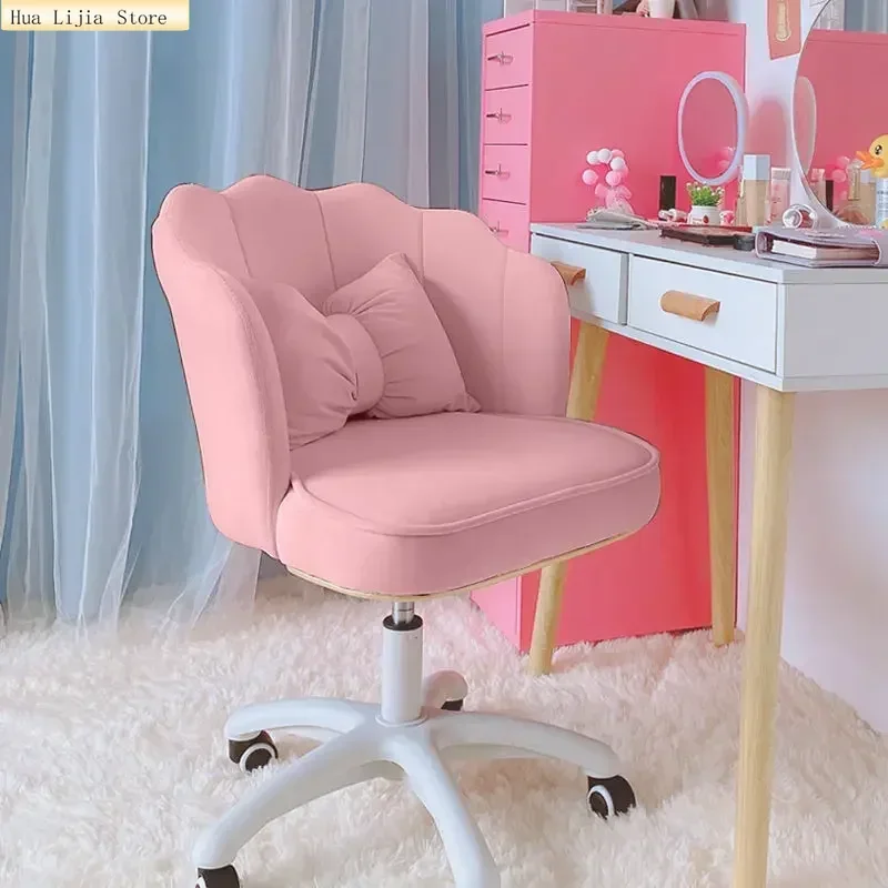 

Quality Chair Girls Cute Bedroom Dormitory Computer Chair Comfortable Swivel Lift Back Desk Chair Makeup Stool Writing