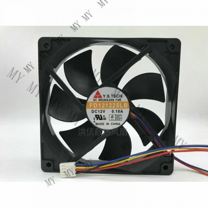 tt-1-個-ystech-ファン-fd121225lb-dc-12v-018a-12025-120-25mm-4-ピン