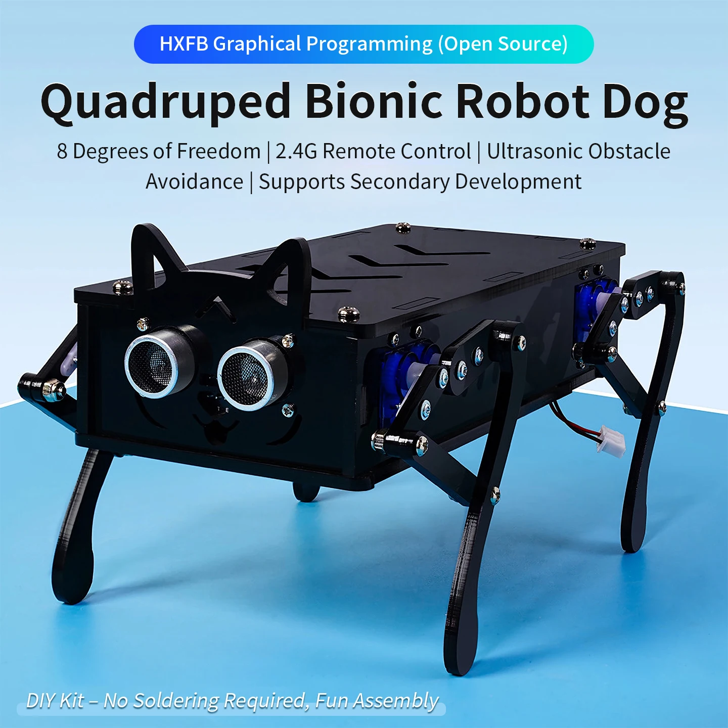 Bionic Robot 4-legged Mechanical Dog Intelligent Programmable Learning Remote Control Robots Dog Electronic Pet DIY Kit