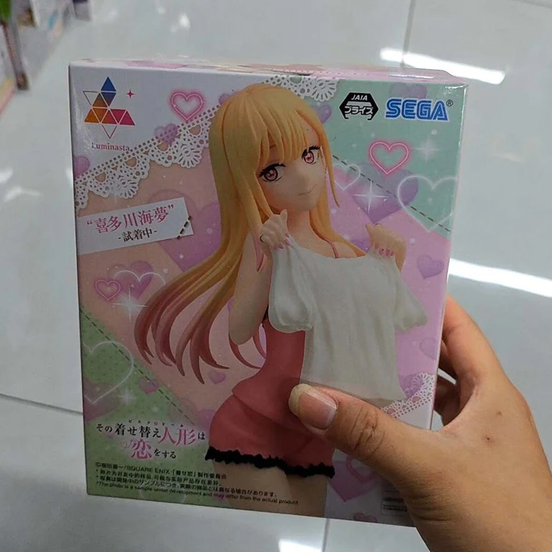 In Stock SEGA Luminasta My Dress-Up Darling Kitagawa Marin -Try On Time Ver.- PVC 18CM Anime Action Figures Model Collection Toy