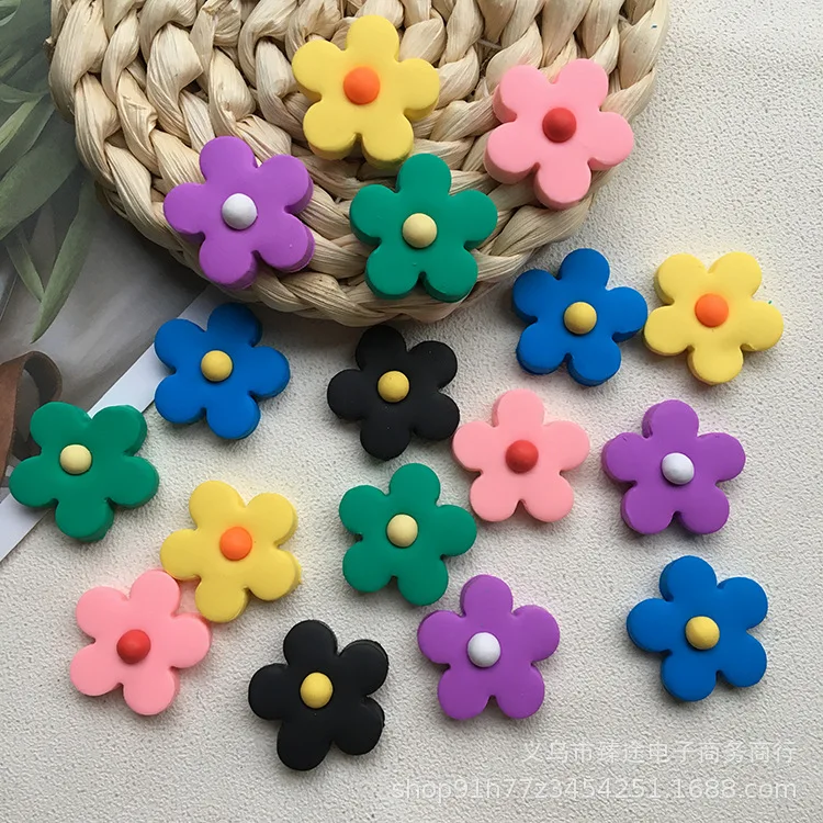 5pcs soft clay clay ins hot flower petals sunflower Flatback Resin Cabochons Scrapbooking DIY Jewelry Craft Accessories