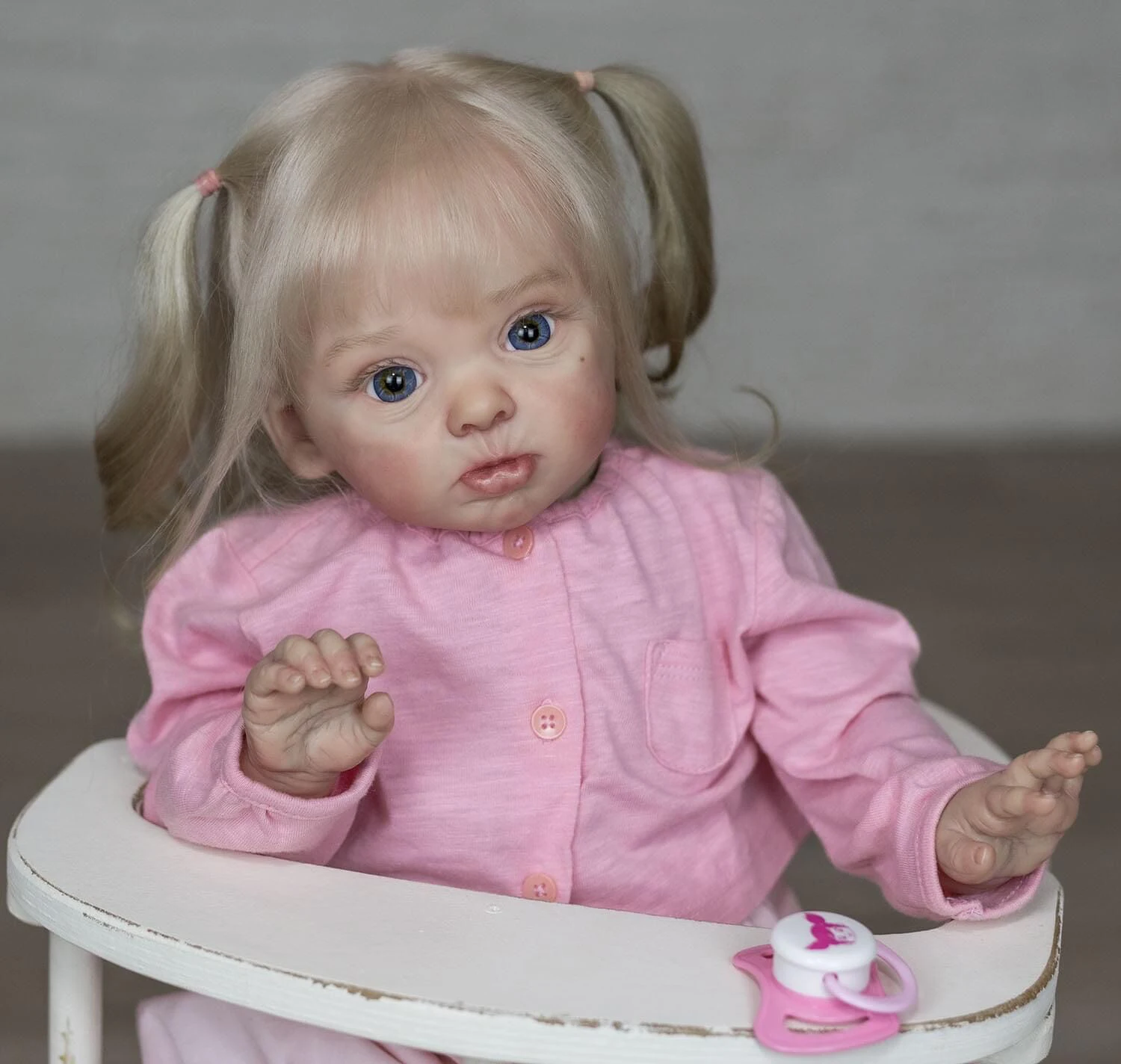 

NPK 60CM Completed Doll in Picture Reborn Doll Adelaide Toddler Girl Hand Paint Doll with Genesis Paint High Quality 3D skin