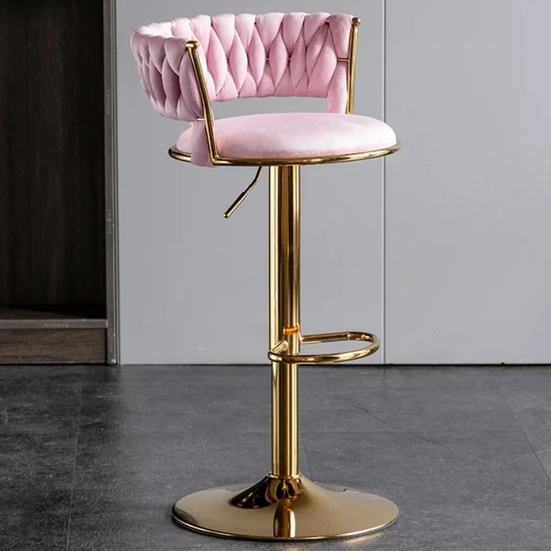 Adjustable Barber Barstools Minimalist Camping Game Computer Vanity RelaxBarstools Rocking Aesthetic Banqueta Unique Furniture