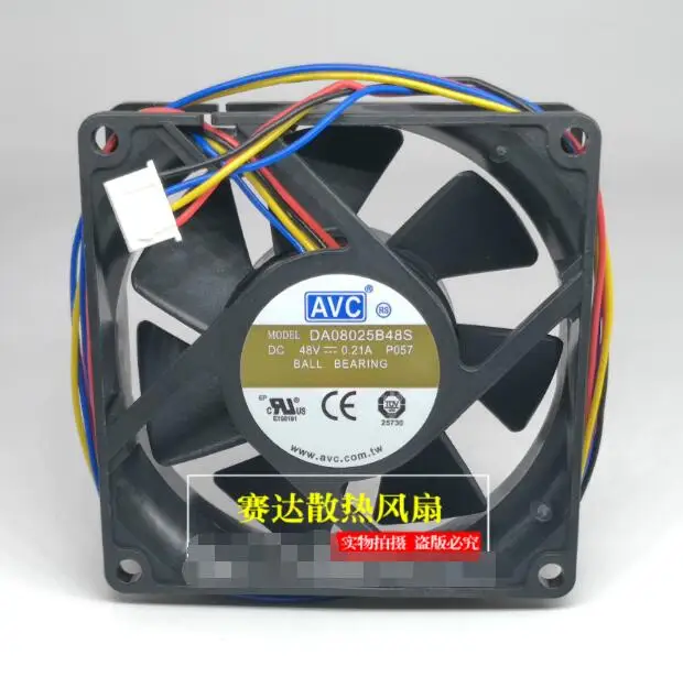 

AVC DA0825B48S P057 DC 48V 0.21A 80x80x25mm 4-Wire Server Cooling Fan