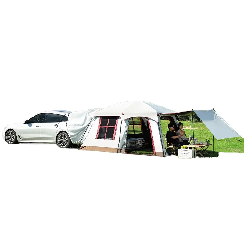 

Tent outdoor car rear three rooms and one living room