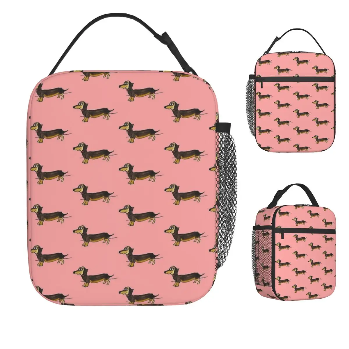 

Dachshund The Dog Lunch Bag For Adult Lunch Box Casual Picnic Cooler Bag Convenient Oxford Tote Food Bags