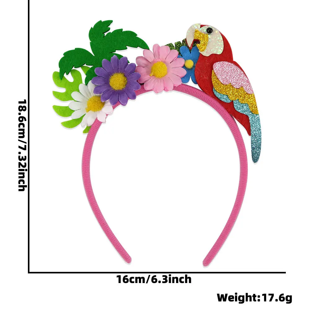 Hawaii-style Party Headband Coconut Tree Flamingo with Flower Headpiece