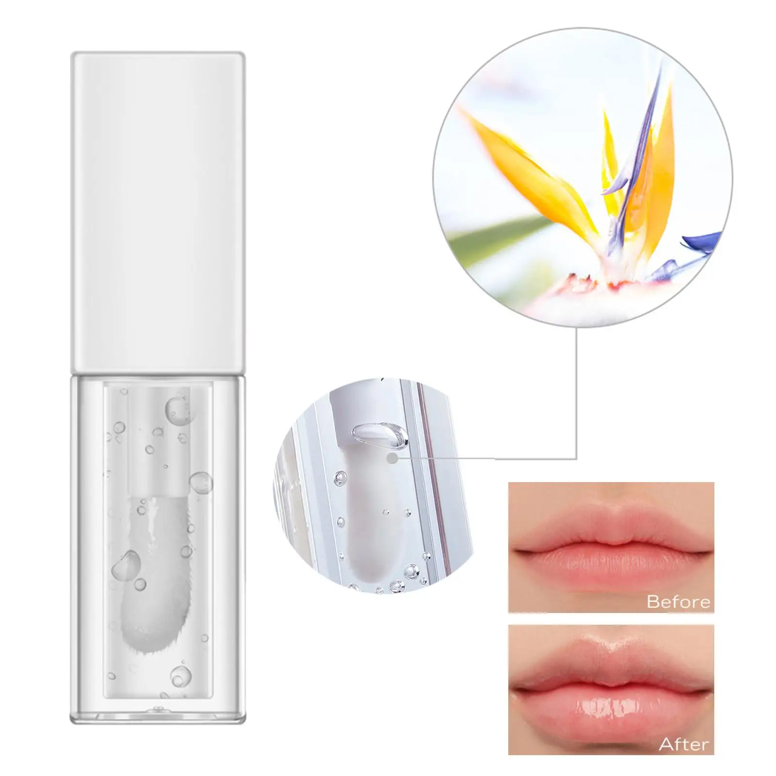 Getöntes Lippenöl, nicht klebend, glitzernd, feuchtigkeitsspendendes, pralleres Lippenöl für Mädchen-Make-up-Set