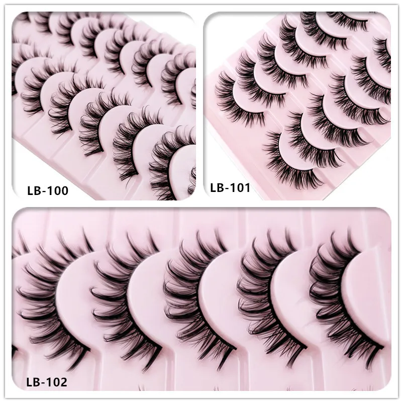 Faux 3D Mink Eyelashes Natural  Mink Lashes Volume False Eyelashes Dramatic Thick Fake Eyelash Extension Makeup Tool Maquiagem