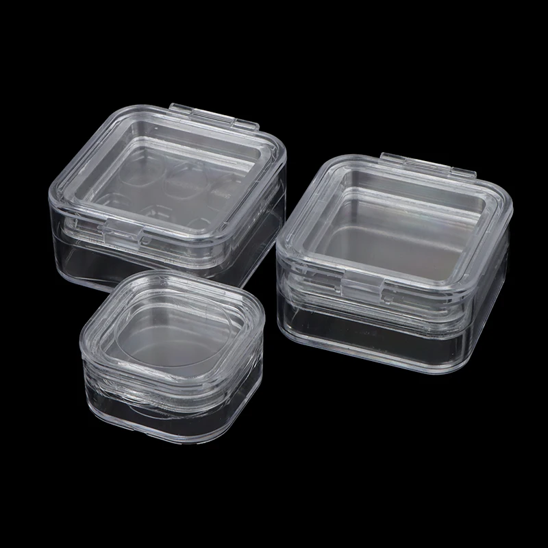 Transparent Dental Tooth Box With Inside Membrane Plastic Implant Tooth Storage Box For Denture Retainer Orthodontic Brace