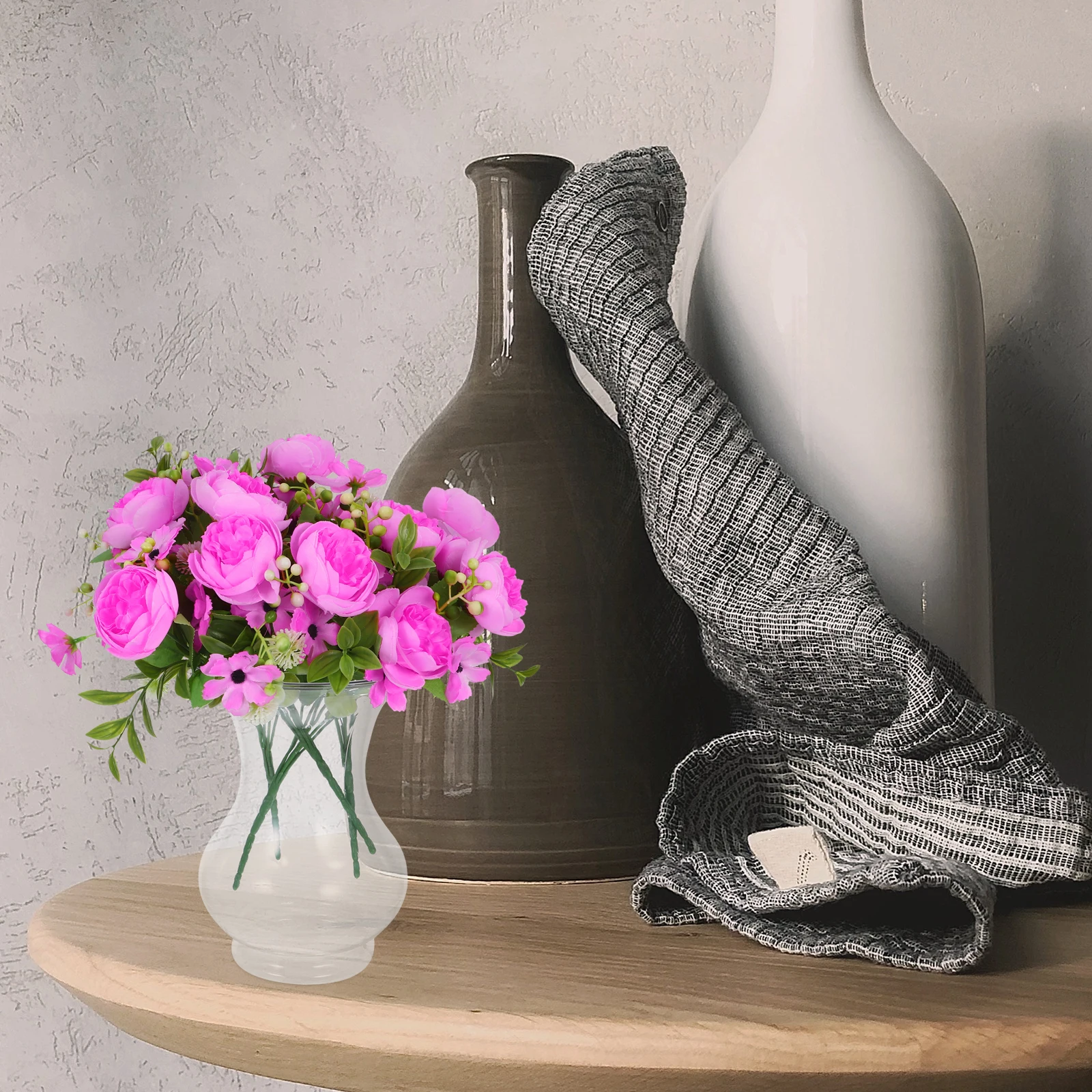

Transparent Vase Flower Bathroom Dry Pot Arrangements Artificial Decorative The Pet Clear Farmhouse