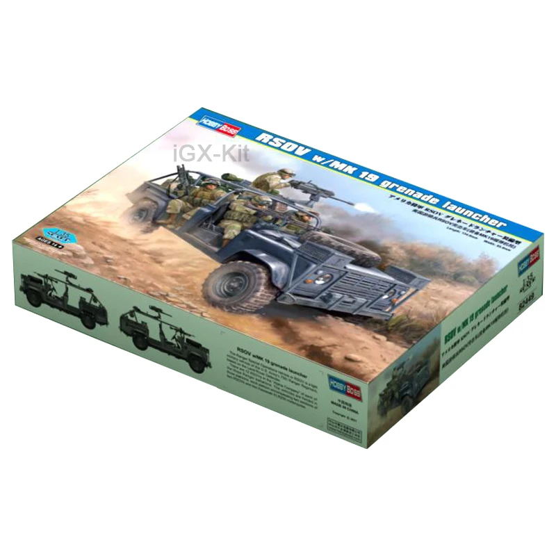 Hobbyboss-Kit de construction de modèles en plastique, échelle 82449 1/35 US RSOV avec lanceur de grenade Bros19