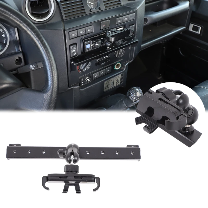 For Land Rover Defender 90 110 130 2004-2018 Aluminum Alloy Car Central Control Multi-function Mobile Phone Holder Accessories