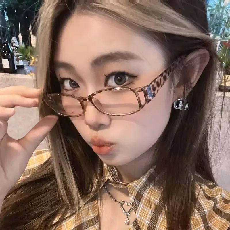 1/2pcs Retro Small Square Frame Glasses Women Harajuku Japanese Eyeglasses Clear Reading Spectacle Blue Light Blocking Eyewears