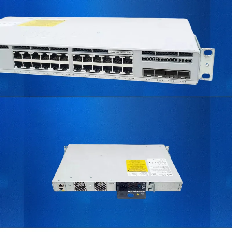 

Cisco CataLyst 9200L 24-Port Full PoE+ Switch with 4x1G Fixed Uplinks SNMP Function Network Essentials New C9200L-24P-4G-E