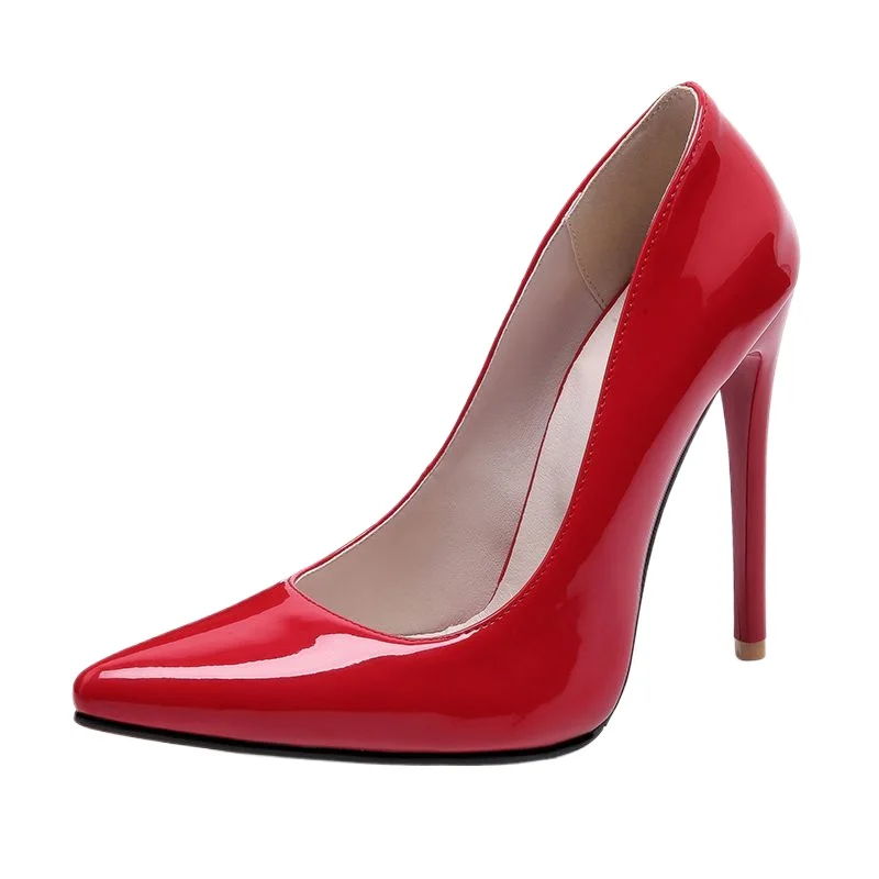 أزياء النساء مضخات المشمش براءات الاختراع والجلود سوبر عالية الكعب عارضة مكتب أحذية الزفاف العروس حزب سيدة الوثن الخناجر 83-1