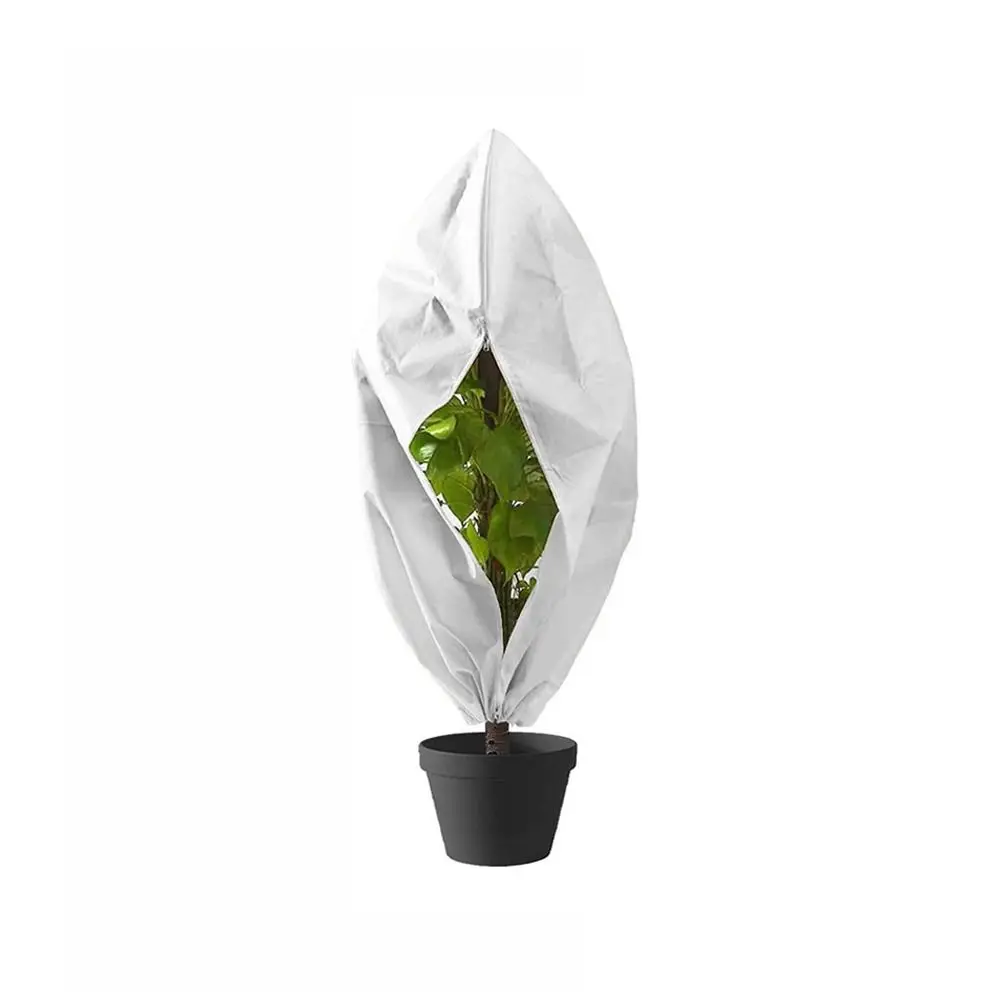Foldable Non-woven Winter Plant Protection Bag With Zip Drawstring Against Cold Plant Anti Freezing Bag Plant Cover Vegetation